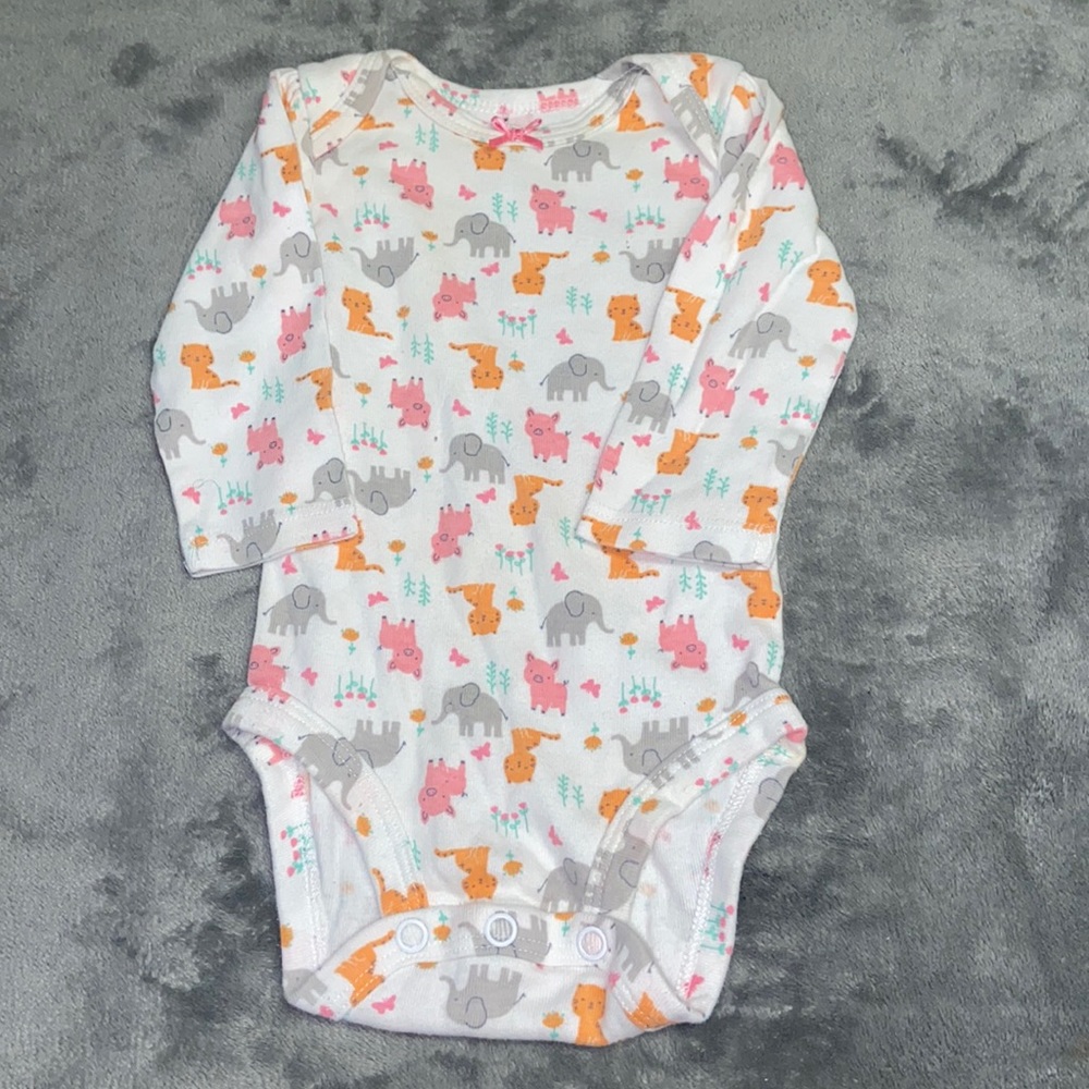 COPY - Simple Joys by Carter’s Baby Girls Long Sleeve Cute Animas Bodysuit 0-3 …